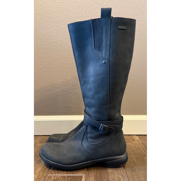 Merrell Shoes - Merrell Women's Tetra Strap Waterproof Smooth Black Leather Tall Boots Size 8